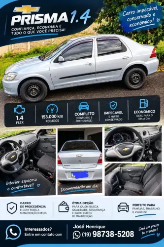 Chevrolet Prisma Sed. Maxx/ LT 1.4 8V Econof. 4P 2012