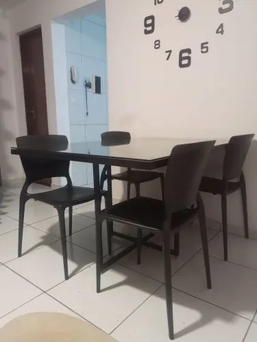MESA 100% MDF +4 CADEIRAS TRAMONTINA