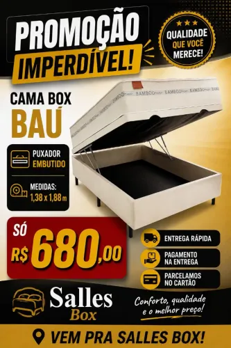 Cama box baú casal