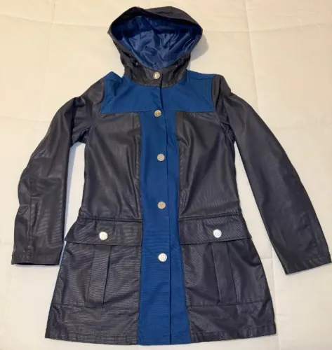 Casaco Sobretudo Tommy Hilfiger Feminino Colorblock Azul Tam PP (XS)