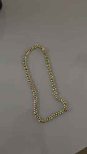 Cordão de prata banhada a ouro