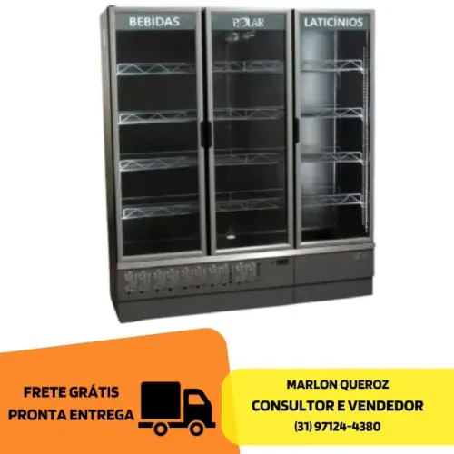 Refrigerador de Bebidas 3 Portas Polar Novo