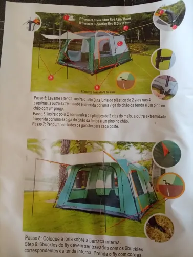 Barraca de Camping para 4/8 pessoas