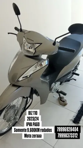 Honda Biz 110i 2023/24 - 9.600 km - IPVA pago