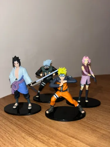 Action Figures Naruto - Coleção Planeta DeAgostini (Naruto, Sasuke, Sakura e Kakashi)