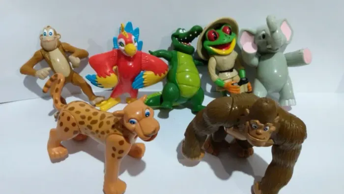 Lote de miniaturas Coleção rainforest café animais da selva 2000 ref.b