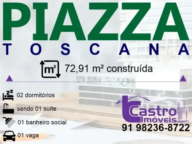 Entrega de imediato! PIAZZA TOSCANA. 2/4. 1 vaga. W374