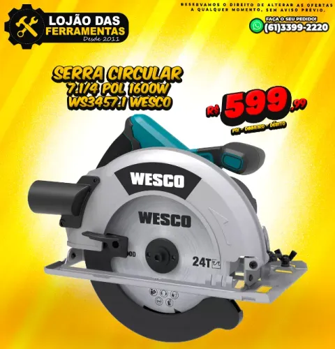 Serra Circular 7.1/4 Pol 1600w Ws3457.1 Wesco