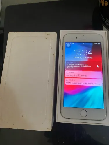 IPHONE 6S 64gb (prata com caixa completa)
