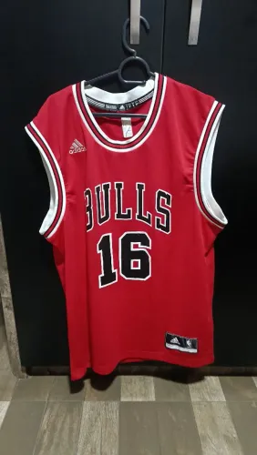 Regata Camisa NBA Chicago Bulls Pau Gasol #16 Adidas Vermelha - Tamanho P