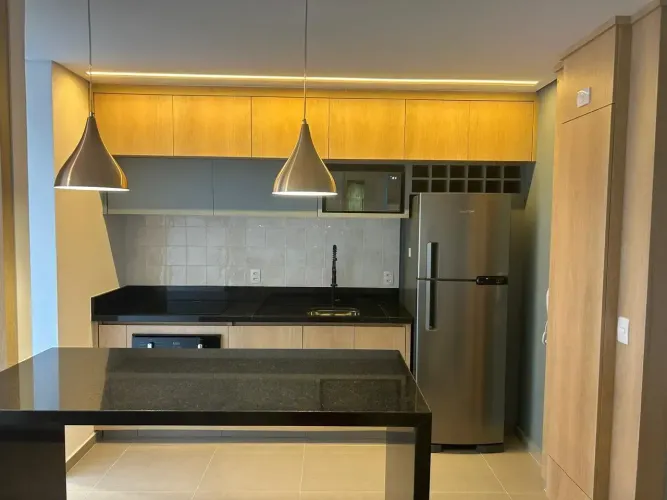 Locação em Alphaville: Apartamento 1 Dormitório Mobiliado com Vaga.