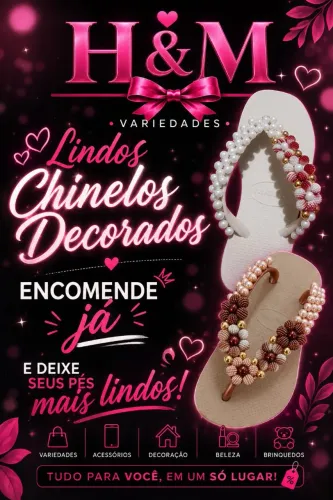 chinelos decorados