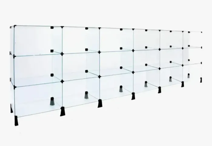 Balcão de Vidro 18 divisória 2.00 m x1.00 m x 0.30 cmpara Logista