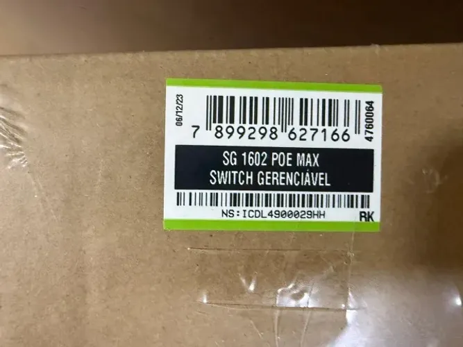 Switch Gerenciável 16 portas Gigabit PoE com 2 portas SFP SG 1602 POE MAX Novo na caixa 