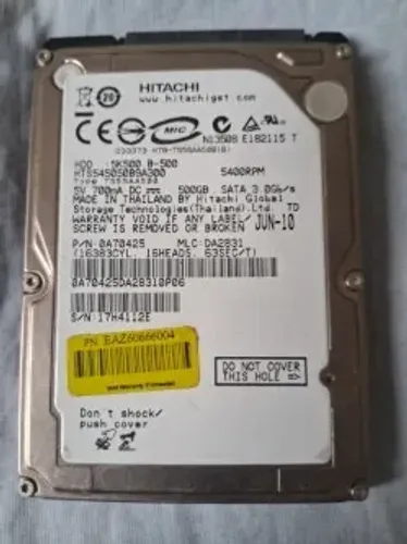 hd notebook 500gb hitachi