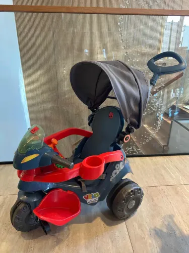 Motoca velo baby reclinável de passeio e pedal 