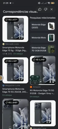 Motorola Edge 70 5G 256GB - NOVO NA CAIXA e COM NOTA FISCAL