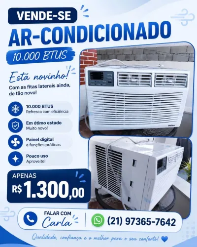 Ar condicionado Philco 10.000 BTU seminovo com nota fiscal