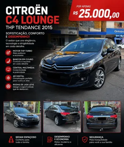 Citroen C4 Lounge Tendance 1.6 Turbo 4P AUT 2015