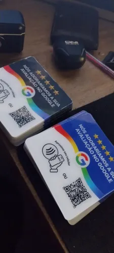 Placa Avaliação Google NFC Aproximação - Balcão Comércio Loja