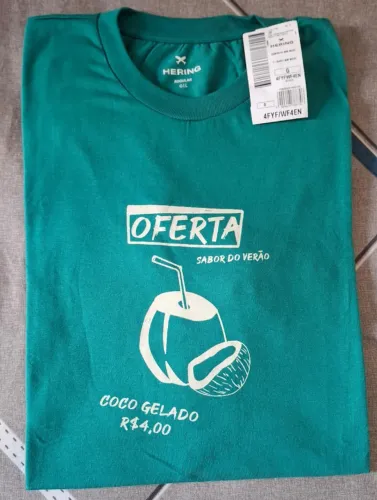 Camiseta Original da Hering - Algodão - Tamanho G e GG