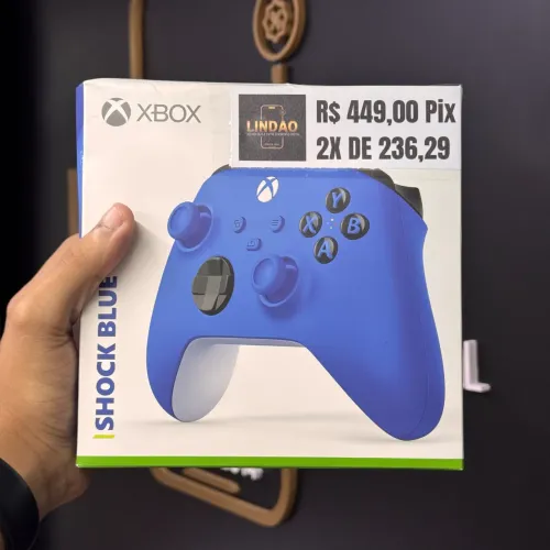 LOJA FÍSICA. CONTROLE SHOCK BLUE XBOX | RETIRE AINDA HOJE