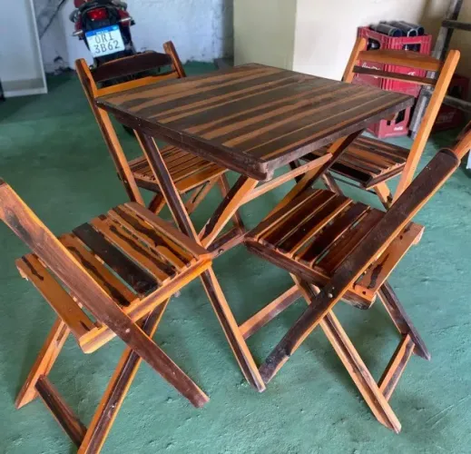 Mesa de madeira 350.00 cada jogo 