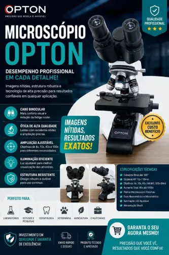 Vendo microscópio binocular Opton em excelente estado 