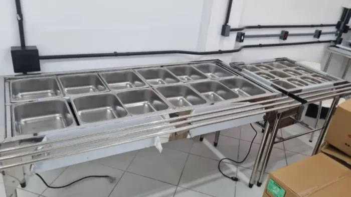 Buffer Térmico quente, Pista quente - 12 cubas, 220v BARATO***