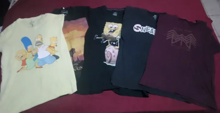 Kit 5 Camisetas Estampadas
