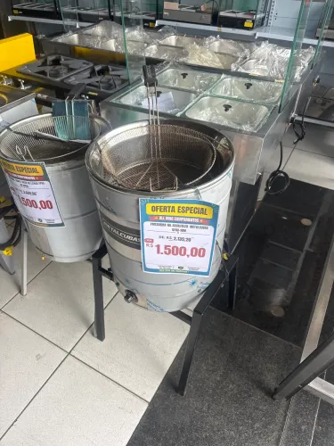 Fritadeira 18 L água e óleo Metalcubas- GFAO-18M