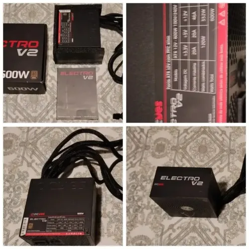 Fonte PCYES Electro V2 600W Real 80 Plus