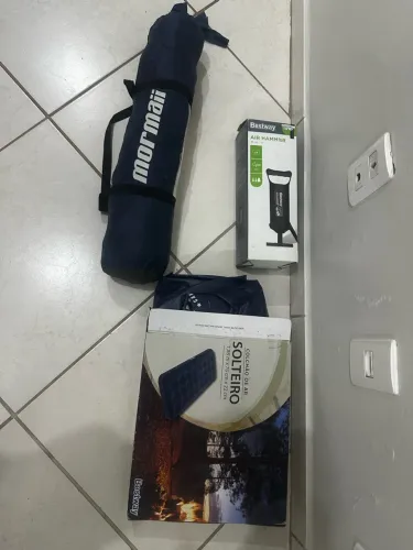 Barraca Bali 2 + Colchão de solteiro inflável e bomba de encher o colchão