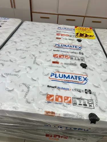 Cama casal nova plumatex colchão ortopédico
