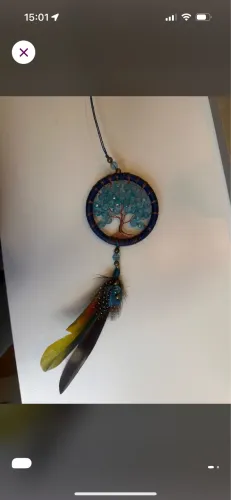 Filtro dos sonhos árvore da vida azul