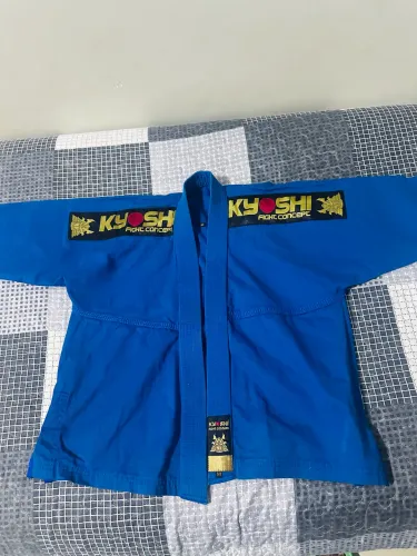 Kimono Infantil Kyoshi Fight Concept - Azul + Faixa Branca