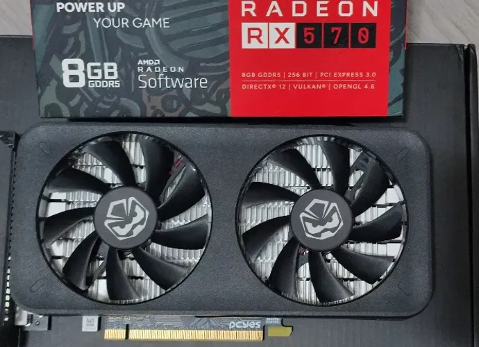 RX 570 8gb (RX 580 8gb 2048sp) Projeto Edge PCYES (NF Garantia)