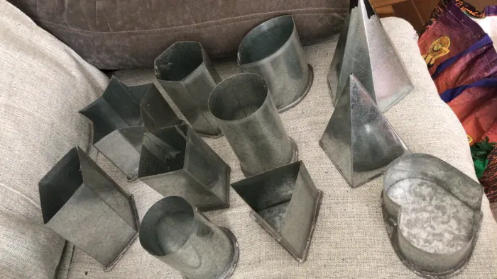 Kit formas de alumínio galvanizado para artesanato e moldes