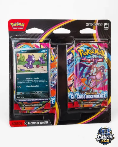 Blister Quádruplo Pokémon TCG Caos Ascendente Toxel Copag Lacrado