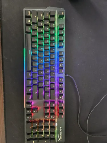 Teclado Gamer, Hyperx Mars, Rgb, Mecânico Us, Switch Outemu Blue