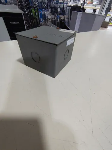 Lote com 4 pçs Caixa passagem linha elétrica chapa ferro - 10 x 10 