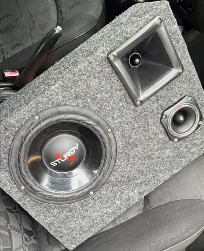 Caixa trio subwoofer 8 pol 