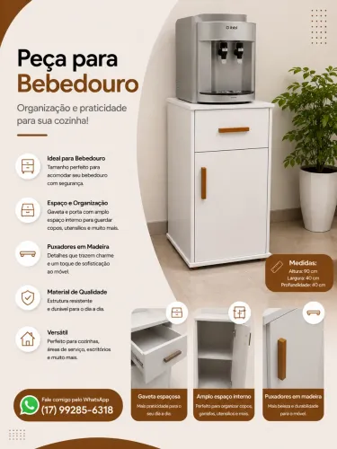 Armário-balcão para bebedouro