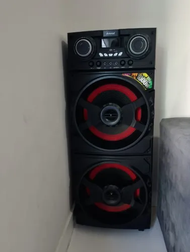 caixa de som amplificada 1000w amvox aca 1001 turbo