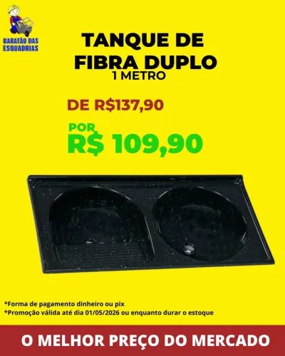 TANQUE DE FIBRA DUPLO 1 METRO - OPORTUNIDADE!