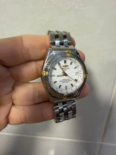 Relógio Breitling original , automático , todo revisado , detalhes em ouro 18k