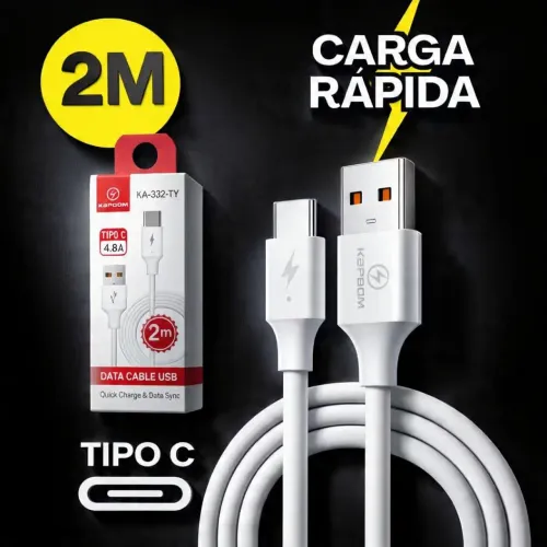 Cabo USB Tipo C (Turbo 2 Metros)