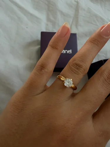Anel banhado a ouro 18k Romanel