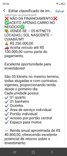 Vendo IMÓVEL KITNETS