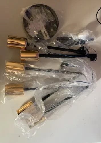 Iluminação Luz de teto Sputnik de meados do século com 6 luzes Lustres preto